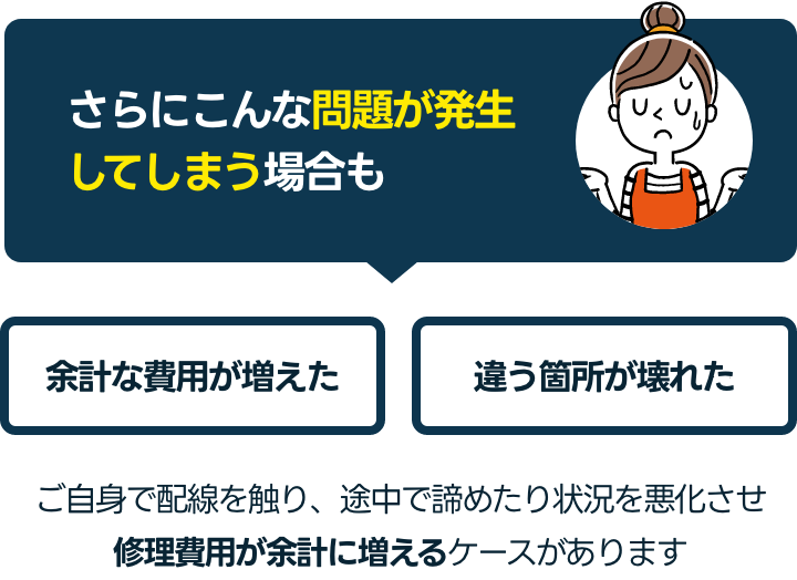 さらに余計に費用が増える可能性も